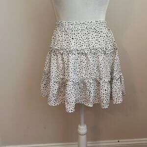 Princess Polly White Polka Dot Skirt